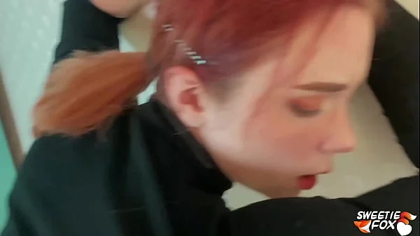 Man Facefuck, Rough Pussy Fuck of Obedient Redhead and Cum on Tits