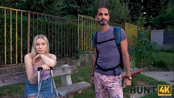 HUNT4K. Tourist in exchange for money permits homeowner to fuck his GF